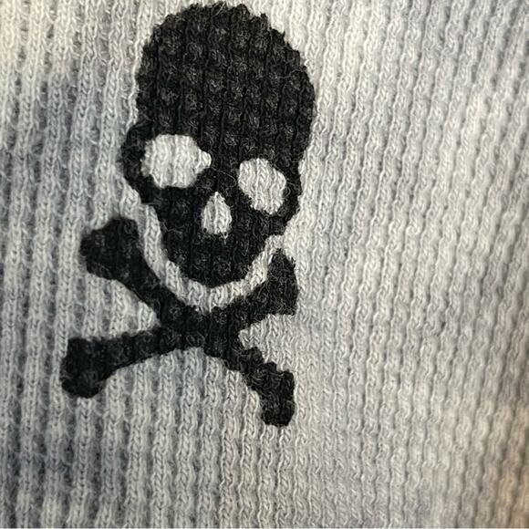 SoulCycle Julia Cropped Waffle Sweatshirt Long Sleeve Top Blue Black Small - Picture 5 of 7